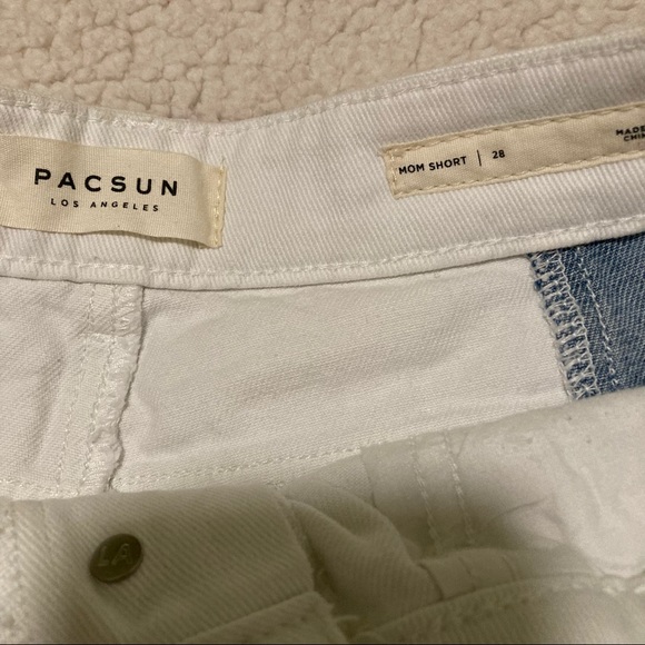 PacSun Color Block Denim Button Fly Mom Shorts - Picture 4 of 4